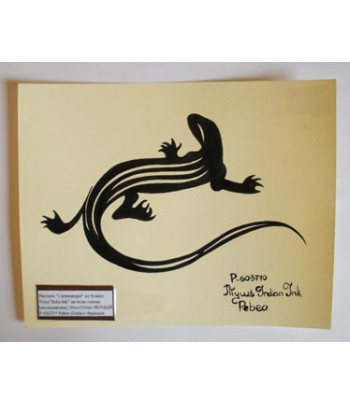 Рисунок (на бумаге) "Саламандра" Тушь"India Ink" на водн.основе(несмываемая) 20мл/250мл ЧЁРНЫЙ P-60371* Pebeo (Пебео) Франция