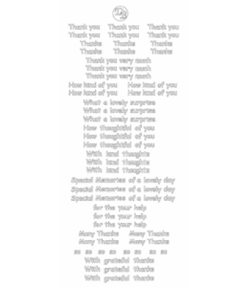 БЕЗ ЗНИЖОК Наліпка 10х23см|"Thanks" ЗОЛОТО