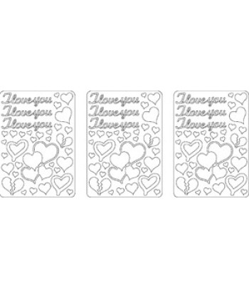 БЕЗ ЗНИЖОК Наліпка 10х23см|"I love you" ЗОЛОТО