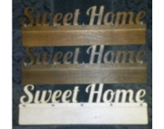 Вешалка для декора (фанера 6мм) "Sweet Home" 5 крючков 40х13см