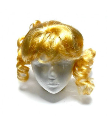 Парик для куклы из искусственных волос (голова d6,5-9см) ЗОЛОТИСТО-РУСЫЙ