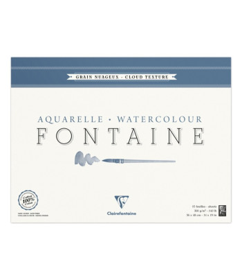 *Склейка д/акварелі 300г сер.зерно 100%бав.Watercolpad Clairefontaine 15арк.36х48