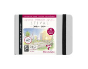 Альбом(на зшивці) д/акв.300г др.зерно 100% цел.обкл.тверда Etival Clairefontaine 24арк.10х15см А6