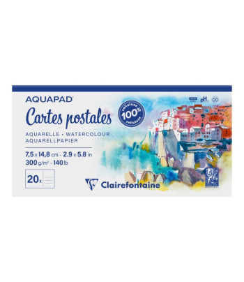 Склейка д/акв.300г сер/др.зерно 100%цел.Goldline Clairefontaine 20арк. 7,4х14,8см
