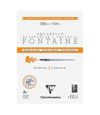 Альбом-склейка д/акв.300г сер.зерно 100% бав Fontaine Clairefontaine 12арк.А4