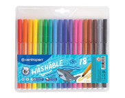 Набір фломастерів що змиваються "Washable" Centropen у блістері 18кол
