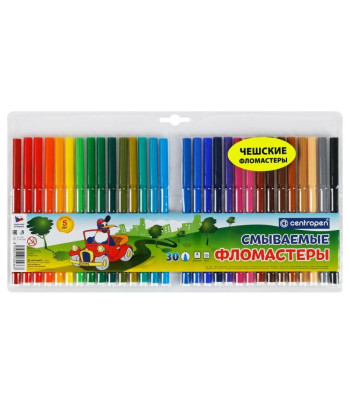 Набір фломастерів що змиваються Centropen у блістері 30кол
