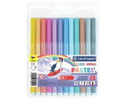 Набір фломастерів що змиваються з вент.колп."Пінгвіни" CENTROPEN у блістері 12кол ПАСТЕЛЬНІ ВІДТІНК