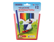 *Набір фломастерів що змиваються з вент.колп."Пінгвіни" CENTROPEN у блістері 12кол