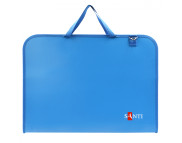 *Папка-сумка пластикова Santi 49,7х37х3см А3 СИНЯ