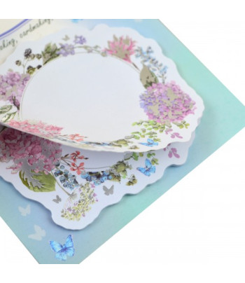 Аксессуары дизайнерские бумажные фольгирован. самокл  "Floral frame" Santi 20шт. БУЗКОВИЙ