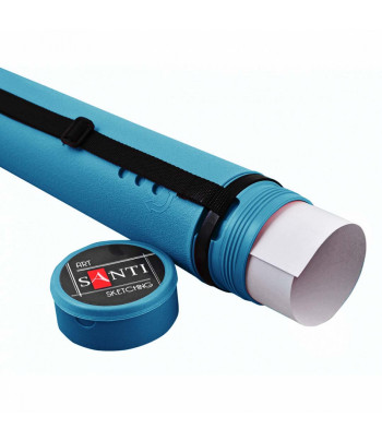 *Тубус "Santi" пластиковий розсувний d8,5см, довж.65-110см СИНЬО-ЗЕЛЕНИЙ