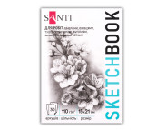 Альбом(палітура) д/граф.110г обкл.м'яка Flowers на підкладці Santi 30арк 15х21см А5 КРЕМОВИЙ