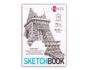 Альбом(палітура) д/граф.110г обкл.м'яка City на підкладці Santi 30арк 18х25см А5 КРЕМОВИЙ