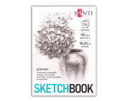 Альбом(палітура) д/граф.110г обкл.м'яка Flowers на підкладці Santi 30арк 18х25см А5 КРЕМОВИЙ