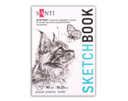 Альбом-склейка д/граф.110г обкл.м'яка Animals на підкладці Santi 30арк 18х25см А5 КРЕМОВИЙ