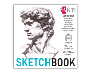 Альбом-склейка д/графіки 110гр на підкл."Art" Santi 30арк.20х20см КРЕМОВИЙ Альбом-склейка д/графіки 110гр на підкл."Art" Santi 30арк.20х20см КРЕМОВИЙ