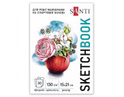 Альбом-склейка д/спирт.маркера130гр на підкл."Blossom" Santi 30арк.15х21см А5 БІЛИЙ Альбом-склейка д/спирт.маркера130гр на підкл."Blossom" Santi 30арк.15х21см А5 БІЛИЙ
