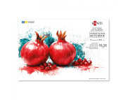 Альбом-склейка д/акв.200г сер.зерно 100% цел.обкл.м'яка на підкладці Santi 12арк 18х26см А5