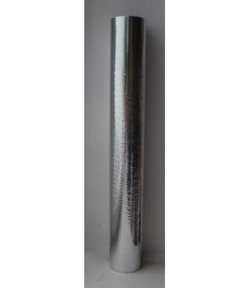R Фольга метал.на плёнке СЕРЕБРО (продается рулонами от 76,8 до 195,5 м2)