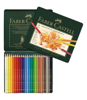 *Набір кол.олівців. Faber-Castell у метал.кор. 24кол /110024