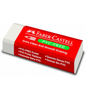 Гумка прямокутн каучук PVC-FREE Faber-Castel  62х22х11мм БІЛА