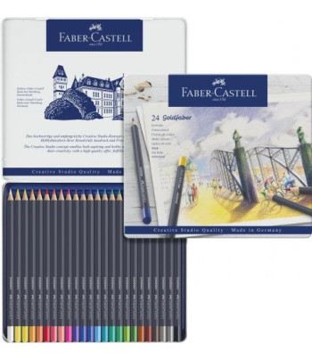 *Набір кол.олівців."Goldfaber" Faber-Castell у метал.кор. 24кол /114724