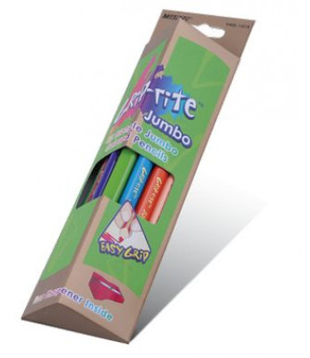 Набір кол.трехгранных олівців  "Jumbo Grip-Rite" +точилка в картон.кор. 12кол.