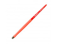Пензель из волоса Микс(соболь+синтетика) ПЛОСКАЯ/ручка коротк.червона,обойма soft-touch "AQUA red" Roubloff №8
