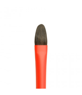 Пензель из волоса Микс(соболь+синтетика) ОВАЛЬНАЯ/ручка удл.червона,обойма soft-touch "AQUA red" Roubloff №12