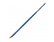 Пензель из волоса коричневой синтетики саблевидная ручка удл.блакитна,обойма soft-touch"AQUA blue dagger" Roubloff №8