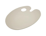 Палітра пластикова біла овальна без поглибл. №7 29,5х21,5см