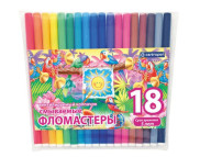 Набір фломастерів "Птахи" CENTROPEN у блістері 18кол /7790/18-87