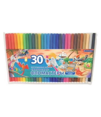 Набір фломастерів "Птахи" CENTROPEN у блістері 30кол /7790/23087