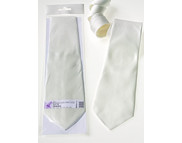 Краватка женоча шовкова висока якість 32г/м2 Ideen 140х8см БІЛИЙ