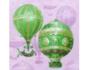 RR 20.2 Серветка33х33см "Воздушные шары" розовый