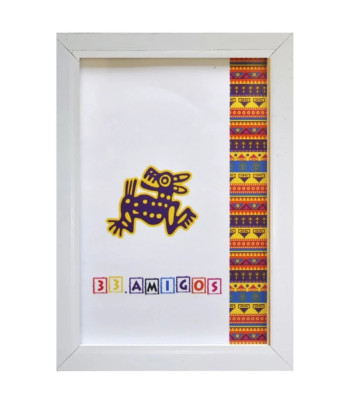 *210х300мм шир.15мм Рама пластикова зі склом багет плоск.з нос."33 Amigos" БІЛА