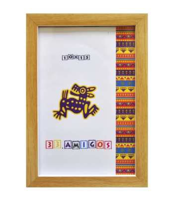 *210х300мм шир.15мм Рама пластикова зі склом багет плоск."33 Amigos" СВІТЛО-КОРИЧНЕВА