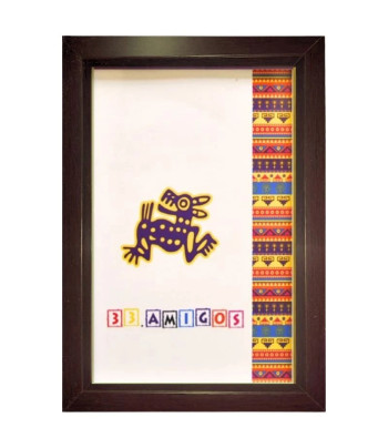 *300х400мм шир.15мм Рама пластикова зі склом багет плоск.з нос."33 Amigos" ТЕМНО-КОРИЧНЕВА