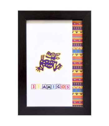 300х400мм шир.15мм Рама пластикова зі склом багет плоск."33 Amigos" ТЕМНО-КОРИЧНЕВА