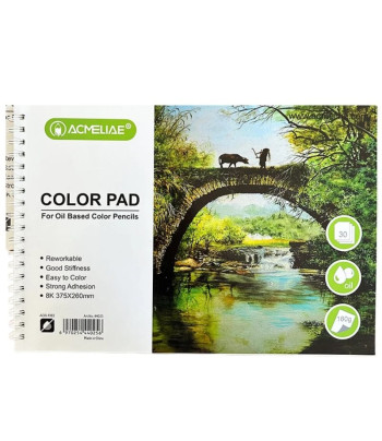 Альбом(спіраль) д/олійн.олівців 160гр Acmeliae 30арк.26х37,5см