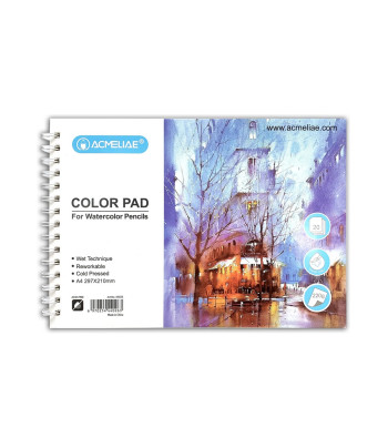 Альбом(спіраль) д/акв.олівців 220гр 100% цел.Acmeliae 20арк.21х29,7см А4
