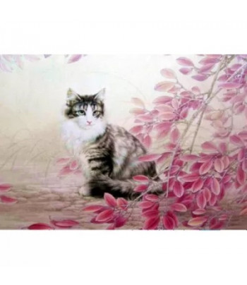 40х50см Н-р живопис за номерами "Кішка"(полотно/підр.+акрил.фарби.+пензлі+інструкц)