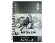 Альбом(спіраль) д/граф.160гр обкл.м'яка Art Nation 24арк.14,8х21см А5 БІЛИЙ