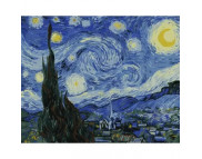 40х50см Н-р живопис за номерами "Зоряна ніч Вінсент Ван Гог"(полотно/підр.+акрил.фарби.+пензлі+інструкц)