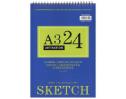 Альбом(спіраль) д/граф.200гр обкл.м'яка Art Nation 24арк.29,7х42см А3 БІЛИЙ