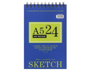 Альбом(спіраль) д/граф.200гр обкл.м'яка Art Nation 24арк.14,8х21см А5 БІЛИЙ