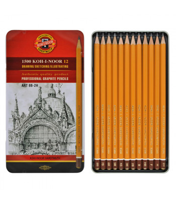 Набір графітних олівців "Koh-i-Noor 1500" 8В-2Н 12шт.