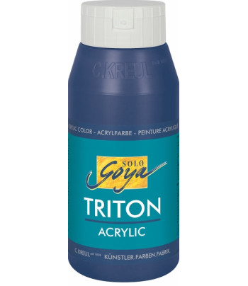 R Фарба акрил.матова "Triton" Solo Goya Kreul 750мл|  СИНІЙ ТЕМНИЙ