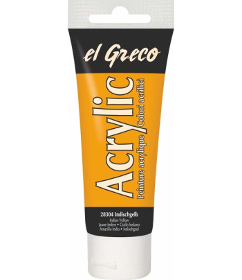 Фарба акрил.глянсова  El Greco  Kreul 75мл| ІНДІЙСЬКА ЖОВТА